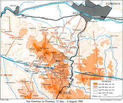 map of the advance on Florence